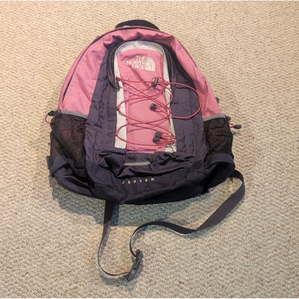 The North Face Jester Backpack Bookbag Pink Black Travel Hiking School Commute